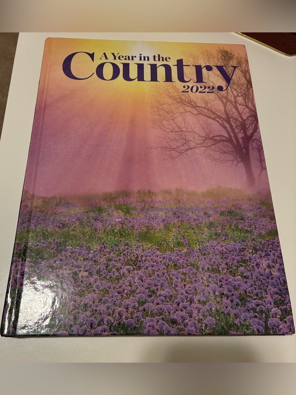 A Year in the Country 2022 Hardcover Calendar/Book - Purple & Yellow Cover